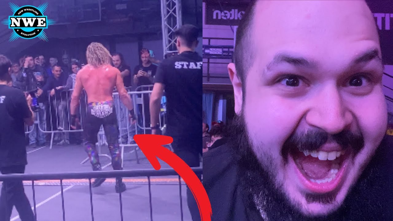 Tony Wrestling nella copertina del vlog NWE dallo show Purgatory, con Nic Nemeth in palio per il titolo mondiale NWE